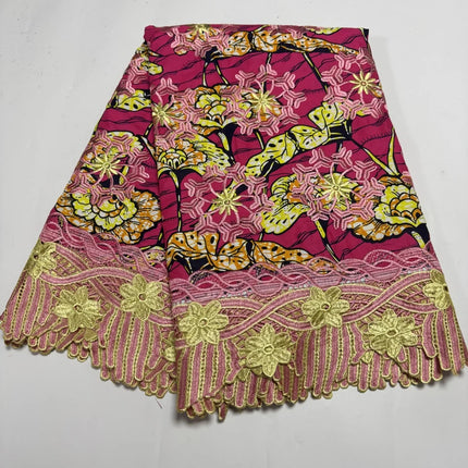 2025 Nigerian Shiny Lace Wax Print African Fabrics High Quality for Patchwork New Style Fabric for Clothing Home Decor TS11