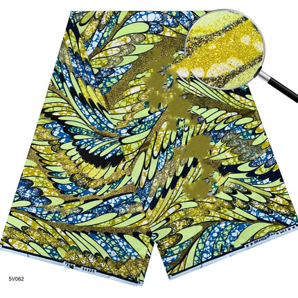 2026 New Style Nigeria Golden- Wax Print Fabric - High Quality African Wax Print Fabric for Patchwork, Clothing & DIY" T1