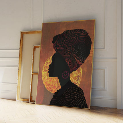 Modern African Women Fashion Portrait Wall Art Prints Canvas Painting Poster Living Room Home Decor