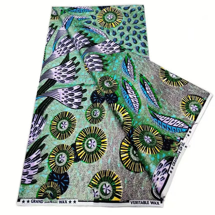 2026 New Style Nigeria Golden- Wax Print Fabric - High Quality African Wax Print Fabric for Patchwork, Clothing & DIY" HS3