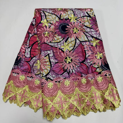 2025 Nigerian Shiny Lace Wax Print African Fabrics High Quality for Patchwork New Style Fabric for Clothing Home Decor TS11