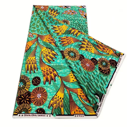 2026 New Style Nigeria Golden- Wax Print Fabric - High Quality African Wax Print Fabric for Patchwork, Clothing & DIY" HS3