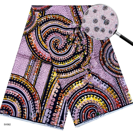 2026 New Style Nigeria Golden- Wax Print Fabric - High Quality African Wax Print Fabric for Patchwork, Clothing & DIY" T1