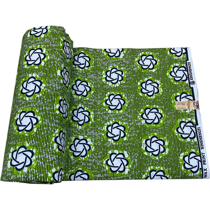 Durable Dutch Wax Print Fabric for African Traditional Attire with 100% Polyester and Various Geometric Patterns