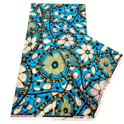 2026 New Style Nigeria Golden- Wax Print Fabric - High Quality African Wax Print Fabric for Patchwork, Clothing & DIY" HS3