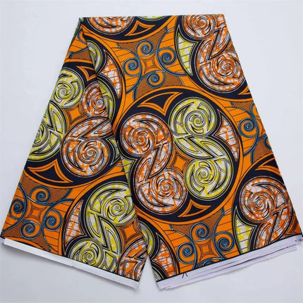 African Nigeria Real Wax Fabric Cotton Material Ankara Green Prints Batik High Quality Fabric For Party Dresses Sewing 6 Yards