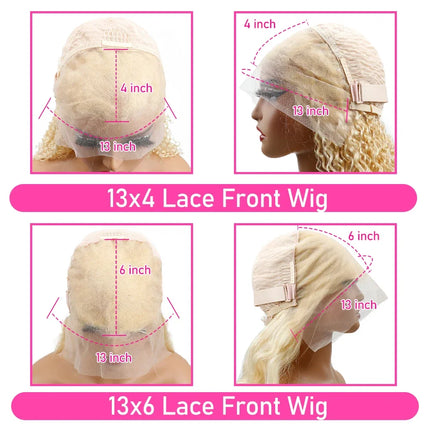13x4 13x6 HD Transparent 613 Honey Blonde Lace Front Human Hair Wigs Raw Brazilian Straight Lace Frontal Wig Remy Human Hair