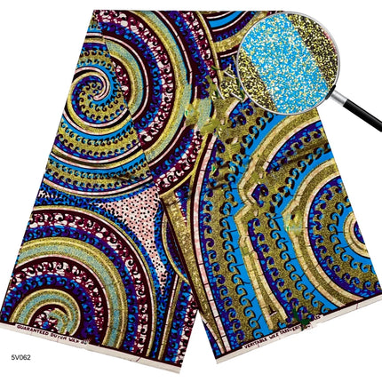 2026 New Style Nigeria Golden- Wax Print Fabric - High Quality African Wax Print Fabric for Patchwork, Clothing & DIY" T1