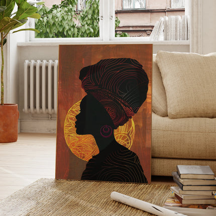 Modern African Women Fashion Portrait Wall Art Prints Canvas Painting Poster Living Room Home Decor