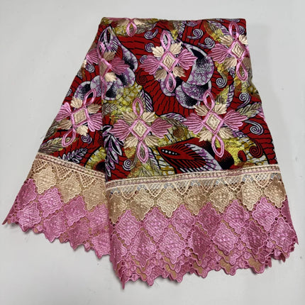 2025 Nigerian Shiny Lace Wax Print African Fabrics High Quality for Patchwork New Style Fabric for Clothing Home Decor TS11