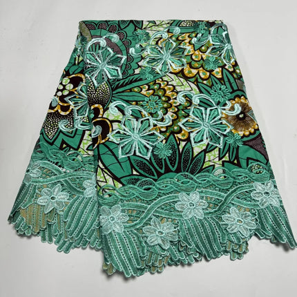 2025 Nigerian Shiny Lace Wax Print African Fabrics High Quality for Patchwork New Style Fabric for Clothing Home Decor TS11