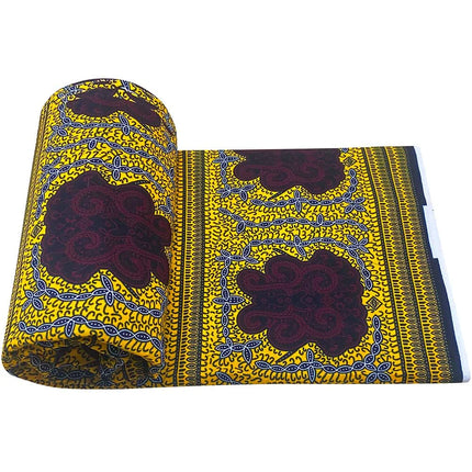 Elegant Fabric for Ethnic Garments 100% Cotton with African Print Wax and Wax-Resist Dyeing