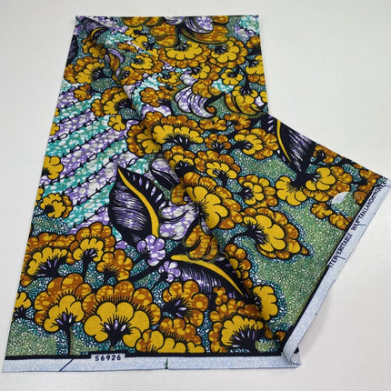 2026 New Style Nigeria Golden- Wax Print Fabric - High Quality African Wax Print Fabric for Patchwork, Clothing & DIY" 3C4