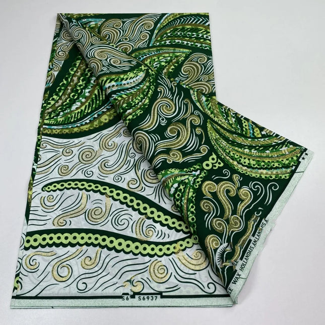 2026 New Style Nigeria Golden- Wax Print Fabric - High Quality African Wax Print Fabric for Patchwork, Clothing & DIY" 3C4