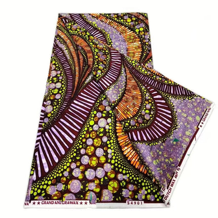 2026 New Style Nigeria Golden- Wax Print Fabric - High Quality African Wax Print Fabric for Patchwork, Clothing & DIY" HS3