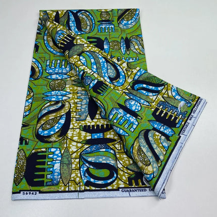 2026 New Style Nigeria Golden- Wax Print Fabric - High Quality African Wax Print Fabric for Patchwork, Clothing & DIY" 3C4