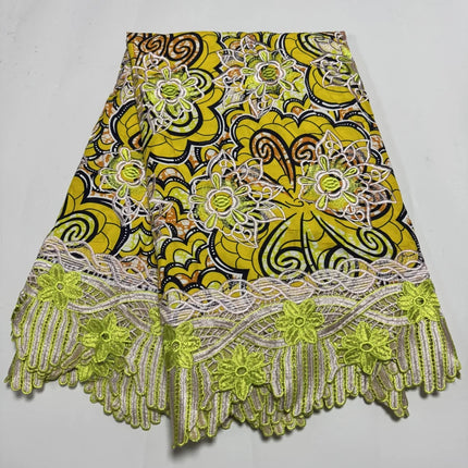 2025 Nigerian Shiny Lace Wax Print African Fabrics High Quality for Patchwork New Style Fabric for Clothing Home Decor TS11