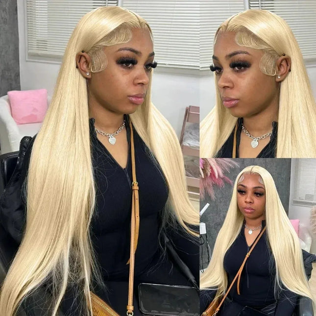 30 40 Inch 613 Blonde Lace Front Bone Straight Human Hair Wigs 13x4 13x6 HD Lace Frontal Wig Pre Plucked 200 Density
