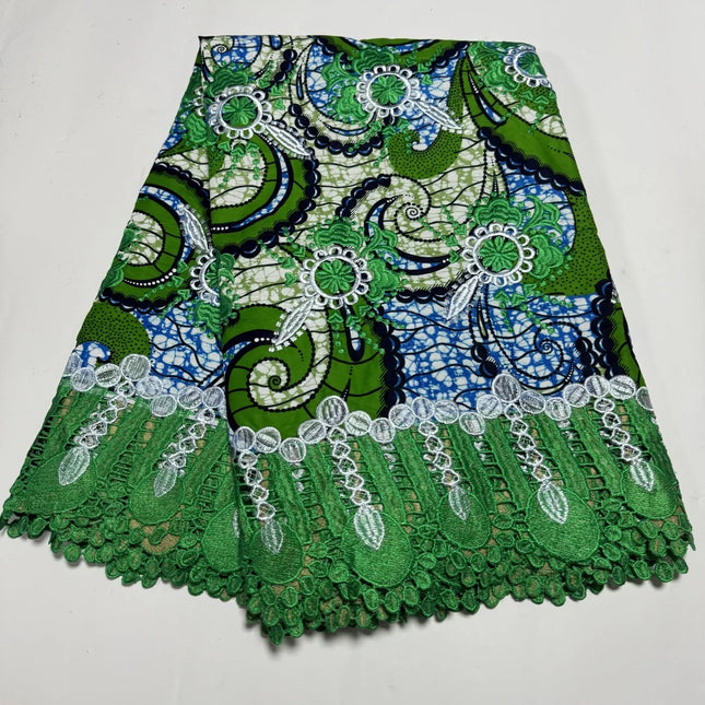2025 Nigerian Shiny Lace Wax Print African Fabrics High Quality for Patchwork New Style Fabric for Clothing Home Decor TS11