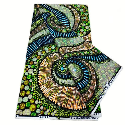 2026 New Style Nigeria Golden- Wax Print Fabric - High Quality African Wax Print Fabric for Patchwork, Clothing & DIY" HS3