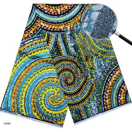 2026 New Style Nigeria Golden- Wax Print Fabric - High Quality African Wax Print Fabric for Patchwork, Clothing & DIY" T1