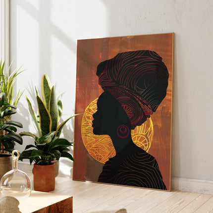 Modern African Women Fashion Portrait Wall Art Prints Canvas Painting Poster Living Room Home Decor