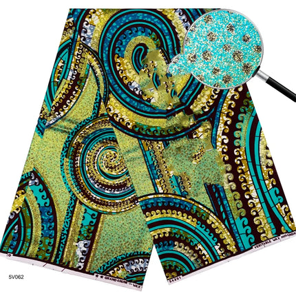 2026 New Style Nigeria Golden- Wax Print Fabric - High Quality African Wax Print Fabric for Patchwork, Clothing & DIY" T1