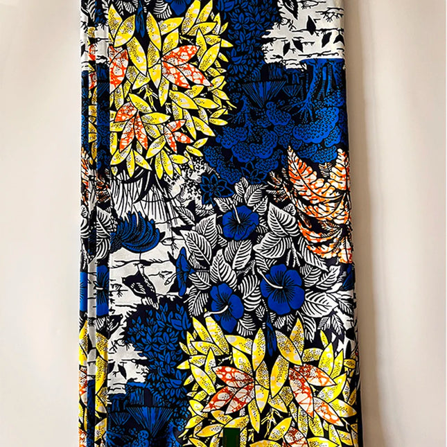 SUPER  beautiful design pagne wax fabric Ankara African wax fabric 6yards best quality for party dresses