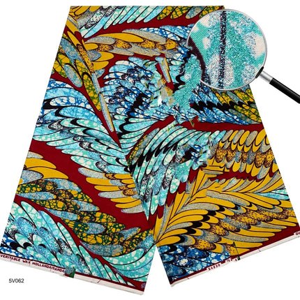 2026 New Style Nigeria Golden- Wax Print Fabric - High Quality African Wax Print Fabric for Patchwork, Clothing & DIY" T1