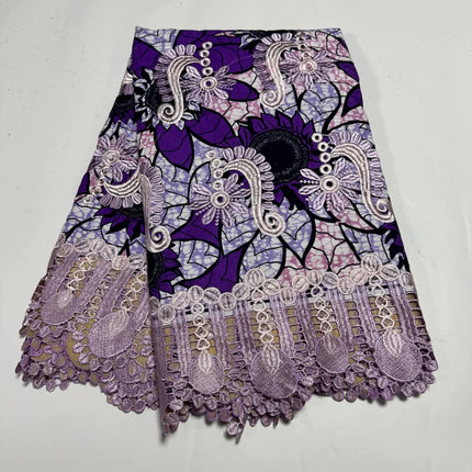 2025 Nigerian Shiny Lace Wax Print African Fabrics High Quality for Patchwork New Style Fabric for Clothing Home Decor TS11