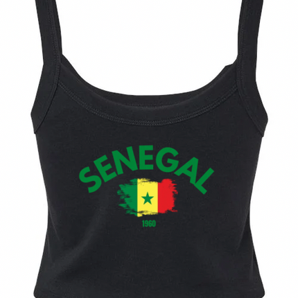 Cropped women’s Micro Rib Spaghetti Strap Tank