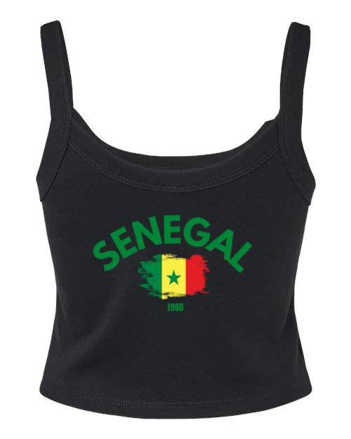 Cropped women’s Micro Rib Spaghetti Strap Tank