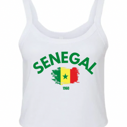 Cropped women’s Micro Rib Spaghetti Strap Tank