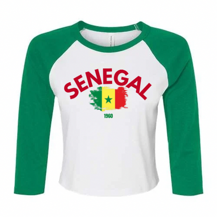 Women's Micro Rib Three-Quarter Raglan Sleeve Baby Tee