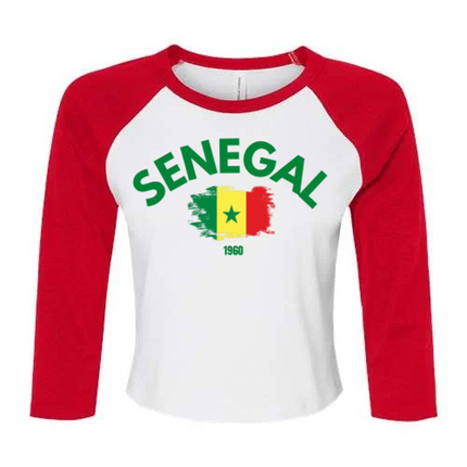 Women's Micro Rib Three-Quarter Raglan Sleeve Baby Tee