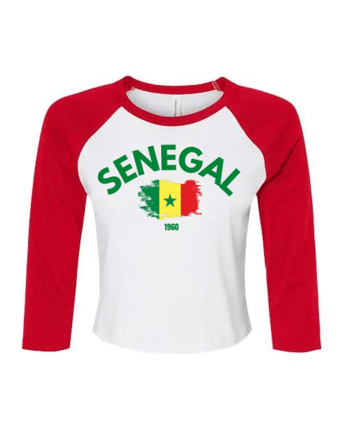 Women's Micro Rib Three-Quarter Raglan Sleeve Baby Tee