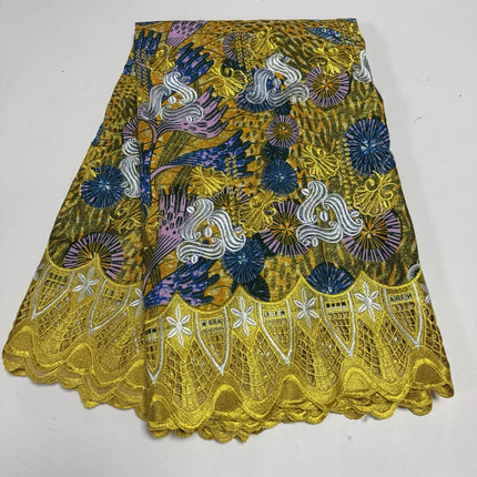 2025 Nigerian Shiny Lace Wax Print African Fabrics High Quality for Patchwork New Style Fabric for Clothing Home Decor TS11