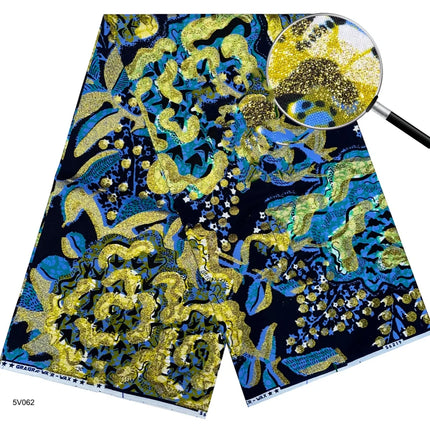 2026 New Style Nigeria Golden- Wax Print Fabric - High Quality African Wax Print Fabric for Patchwork, Clothing & DIY" T1