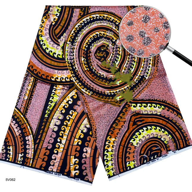 2026 New Style Nigeria Golden- Wax Print Fabric - High Quality African Wax Print Fabric for Patchwork, Clothing & DIY" T1