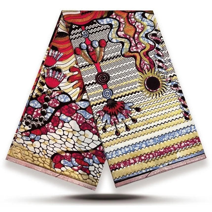 2026 New Style Nigeria Wax Print Golden - High Quality African Wax Print Fabric for Patchwork, Clothing & DIY" Y4