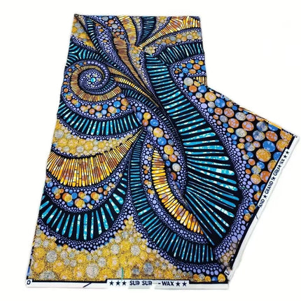 2026 New Style Nigeria Golden- Wax Print Fabric - High Quality African Wax Print Fabric for Patchwork, Clothing & DIY" HS3