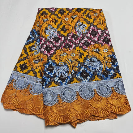 2025 Nigerian Shiny Lace Wax Print African Fabrics High Quality for Patchwork New Style Fabric for Clothing Home Decor TS11