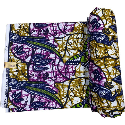 Sophisticated African Traditional Craft Fabric with Hollandais Wax Fabric for Wallpaper and Unique Geometric Patterns