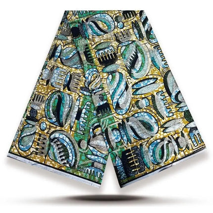 2026 New Style Nigeria Wax Print Golden - High Quality African Wax Print Fabric for Patchwork, Clothing & DIY" Y4