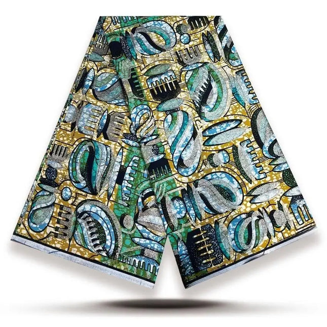 2026 New Style Nigeria Wax Print Golden - High Quality African Wax Print Fabric for Patchwork, Clothing & DIY" Y4