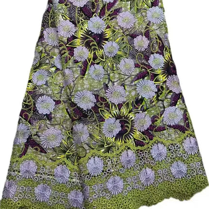 Latest Super Wax Original From Holland High Quality Ankara Embroidery Guipure Wax Fabric 2025 African Wax Fabric Cotton By Yard