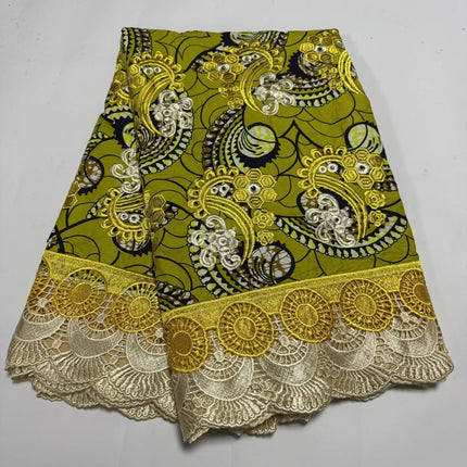 2025 Nigerian Shiny Lace Wax Print African Fabrics High Quality for Patchwork New Style Fabric for Clothing Home Decor TS11