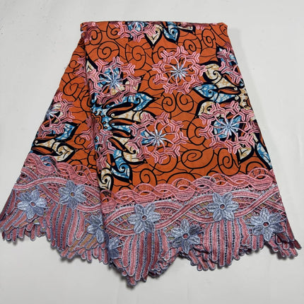 2025 Nigerian Shiny Lace Wax Print African Fabrics High Quality for Patchwork New Style Fabric for Clothing Home Decor TS11