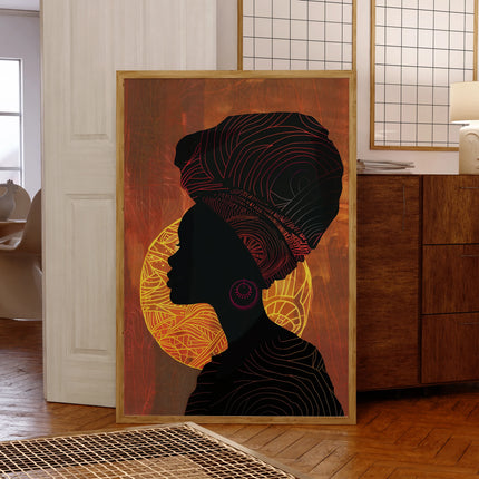 Modern African Women Fashion Portrait Wall Art Prints Canvas Painting Poster Living Room Home Decor