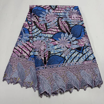 2025 Nigerian Shiny Lace Wax Print African Fabrics High Quality for Patchwork New Style Fabric for Clothing Home Decor TS11